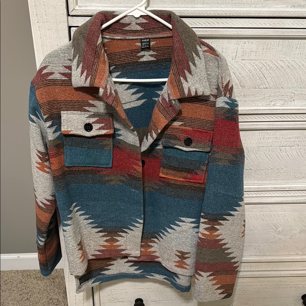 Multicolor Aztec Pattern Jacket